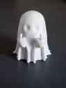 Fantasminha Dedo do Meio – Decoração Geek / Mesa Estátua 3D